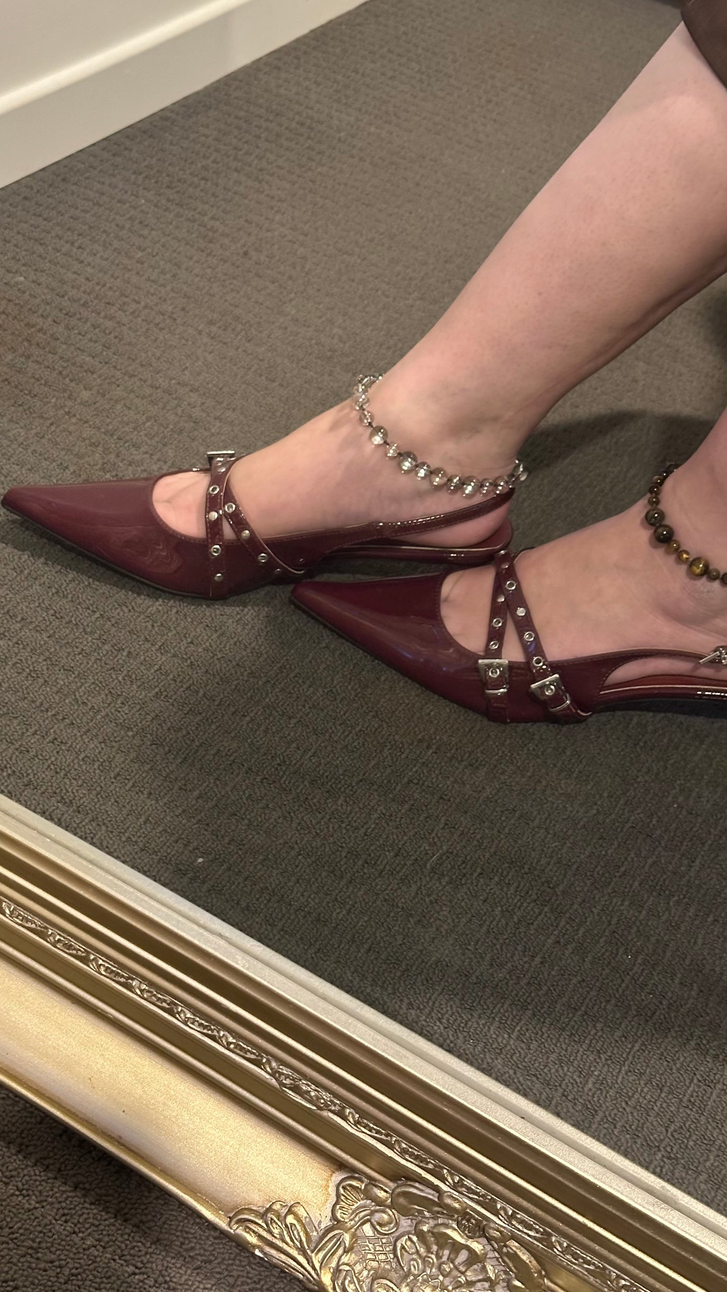 Long Black Anklet