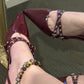 Long Black Anklet
