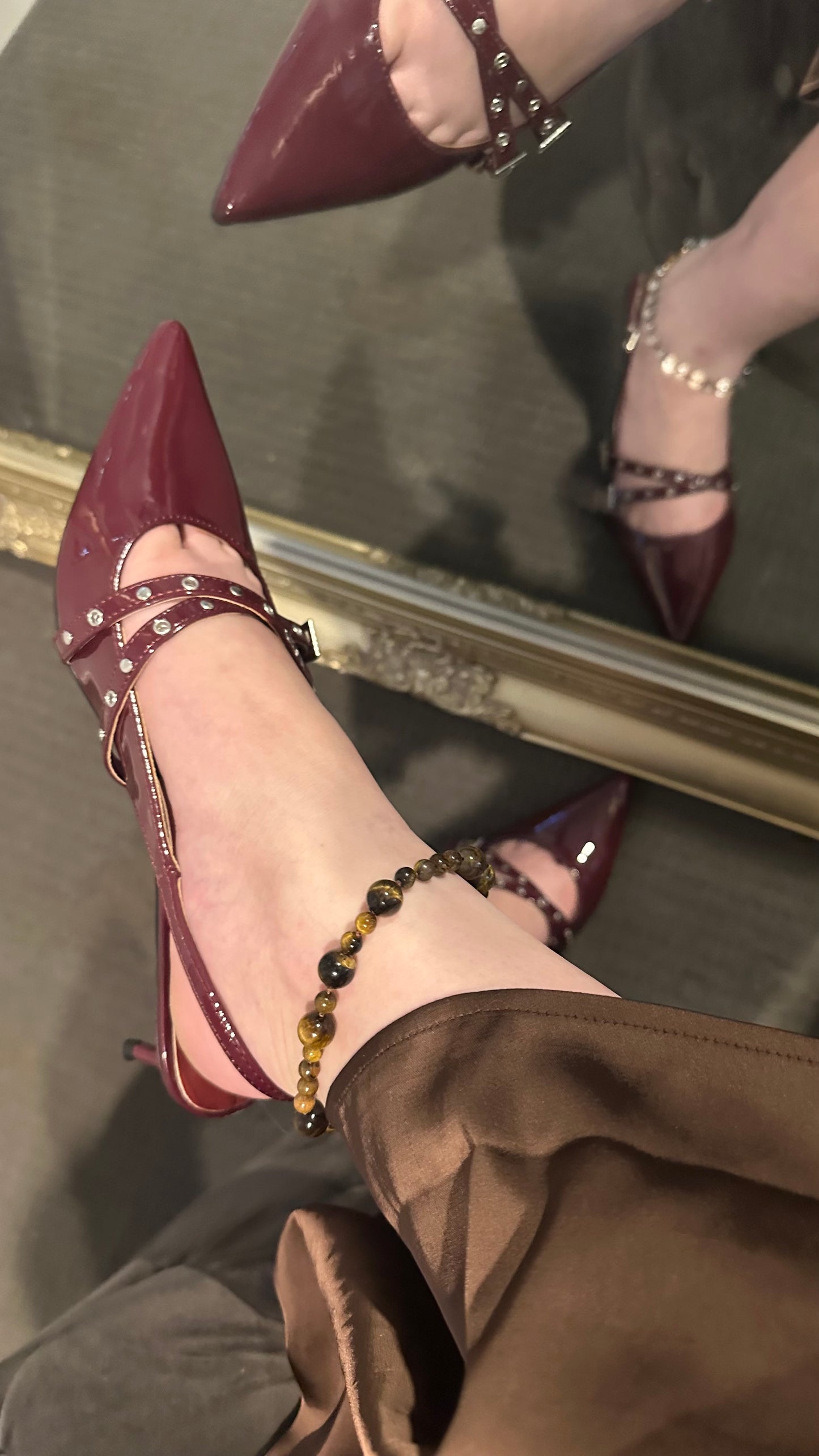 Long Black Anklet